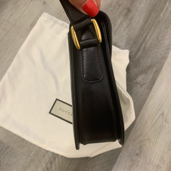 ▪️FINAL SALE▪️GUCCI Padlock Shoulder Bag Black Leather - Picture 4 of 14